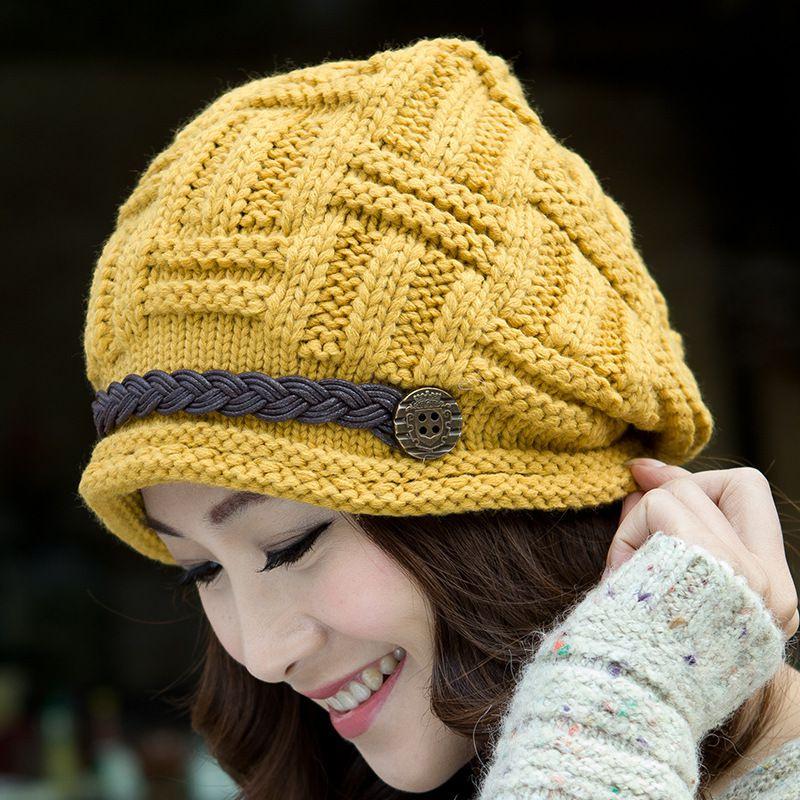 Cap Fashion Kintting Beanie Warm Casual Hats Womens