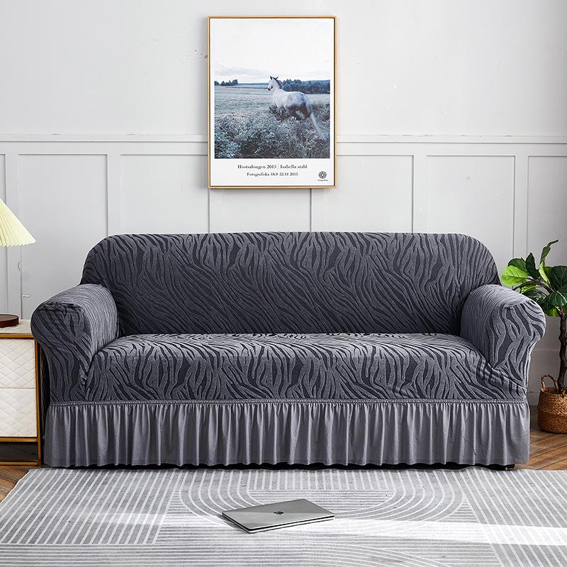 Thickened Cationic Skirt Sofa Cover Elastic All Inclusive Dust Proof Sofa Towel Sofa Cover