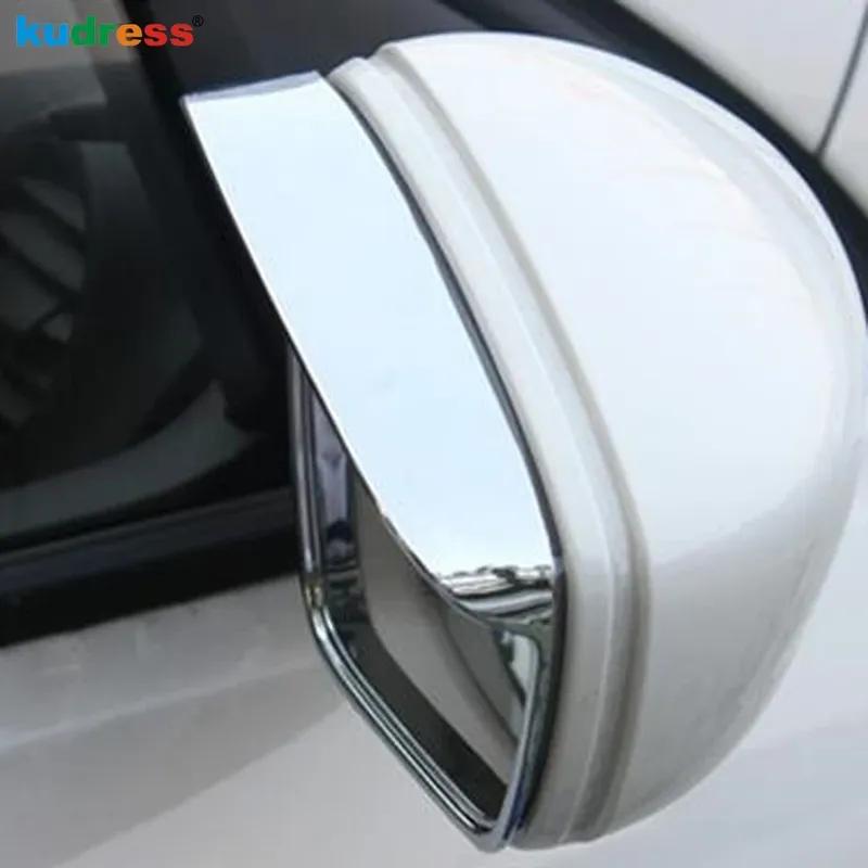 Ögonbrynslist för backspegel för Volvo XC60 2018-2025 2026 Krom Bil Sidobackspegels Regnskydd Solskydd Ram Tillbehör