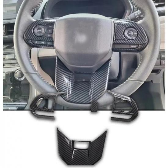 For Toyota Veloz Car Accessories Steering Wheel Cover Trim Carbon Fiber