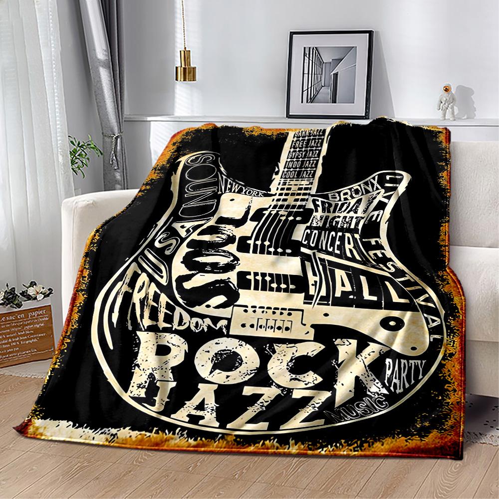 Guitar Blanket Soft Warm Cozy Perfect for Sofa Office Office Chair for All Occasions Modern Unique Gift for Family and Friends Camping