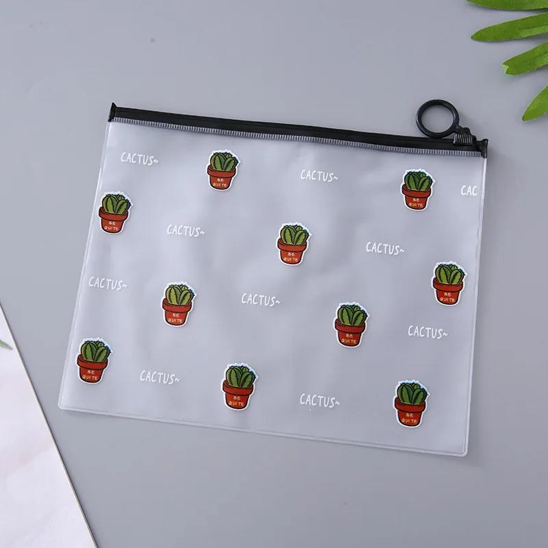 

Transparent Clear Cactus Makeup Bags Fashion Travel Cosmetic Bag Toiletry Brush Bags Organizer Necessary Case Wash Make Up Box