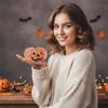 Bright Colors Halloween Shiny Fidget Toy Soft Pumpkin Shaped Squishy Toy  Anti-stress