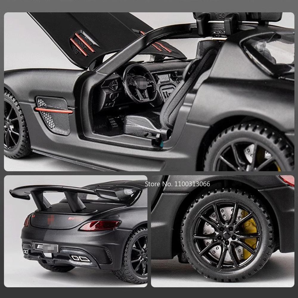 1:32 Scale Alloy SLS GLE 63S Cars Model Toys Sound Light Miniature Toy Car 4 Doors Opened Vehicle Boys Birthday Collection Gifts