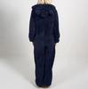 2024 Trendiger EU & US Herbst/Winter Fleecegefütterter Dicker Kapuzen-Jumpsuit Pyjama für Damen