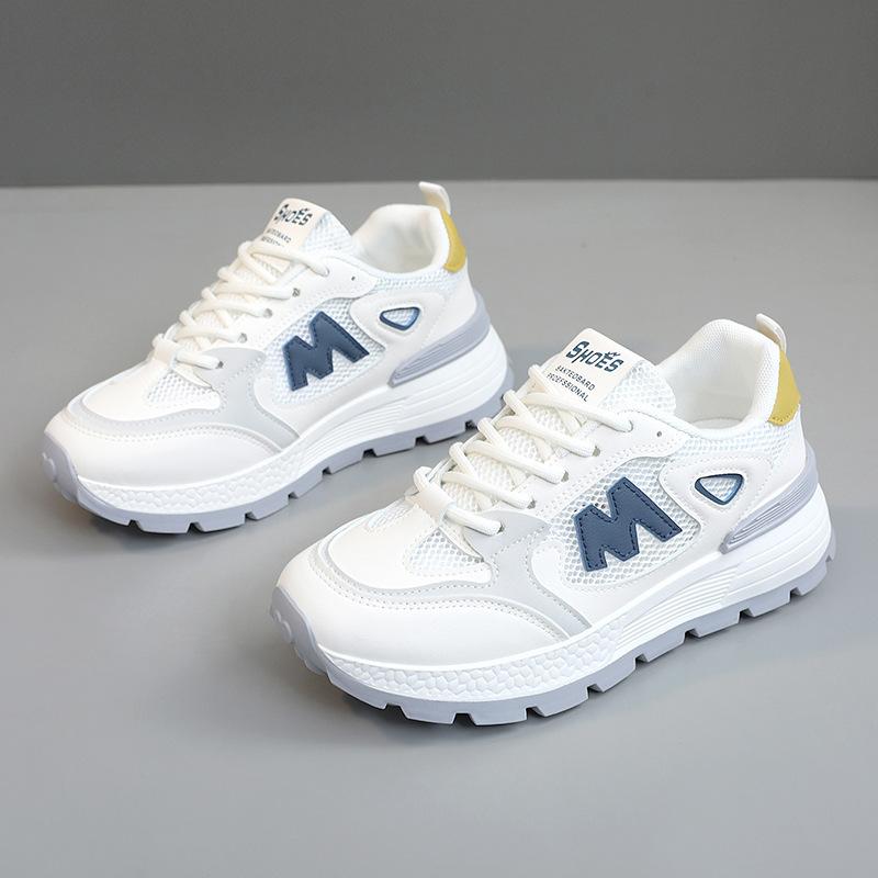 

Kt2630 Новые белые туфли женские летние дышащие сетчатые туфли с приподнятым дном женские туфли для досок сетчатые студенческие туфли 40