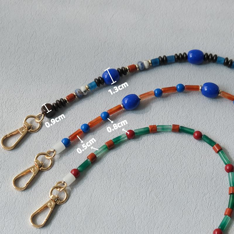 New Fashion Woman Bag Accessory Detachable Blue Beaded Chains Cute Acrylic Luxury Strap Women Elegant Bag Acrylic Handle Chain