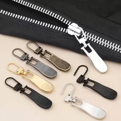 10PCS Zipper Pull Replacement Zipper Slider Replacement for Small Hole Detachable Zipper Pull Tab Repair Kit forClothing Handbag