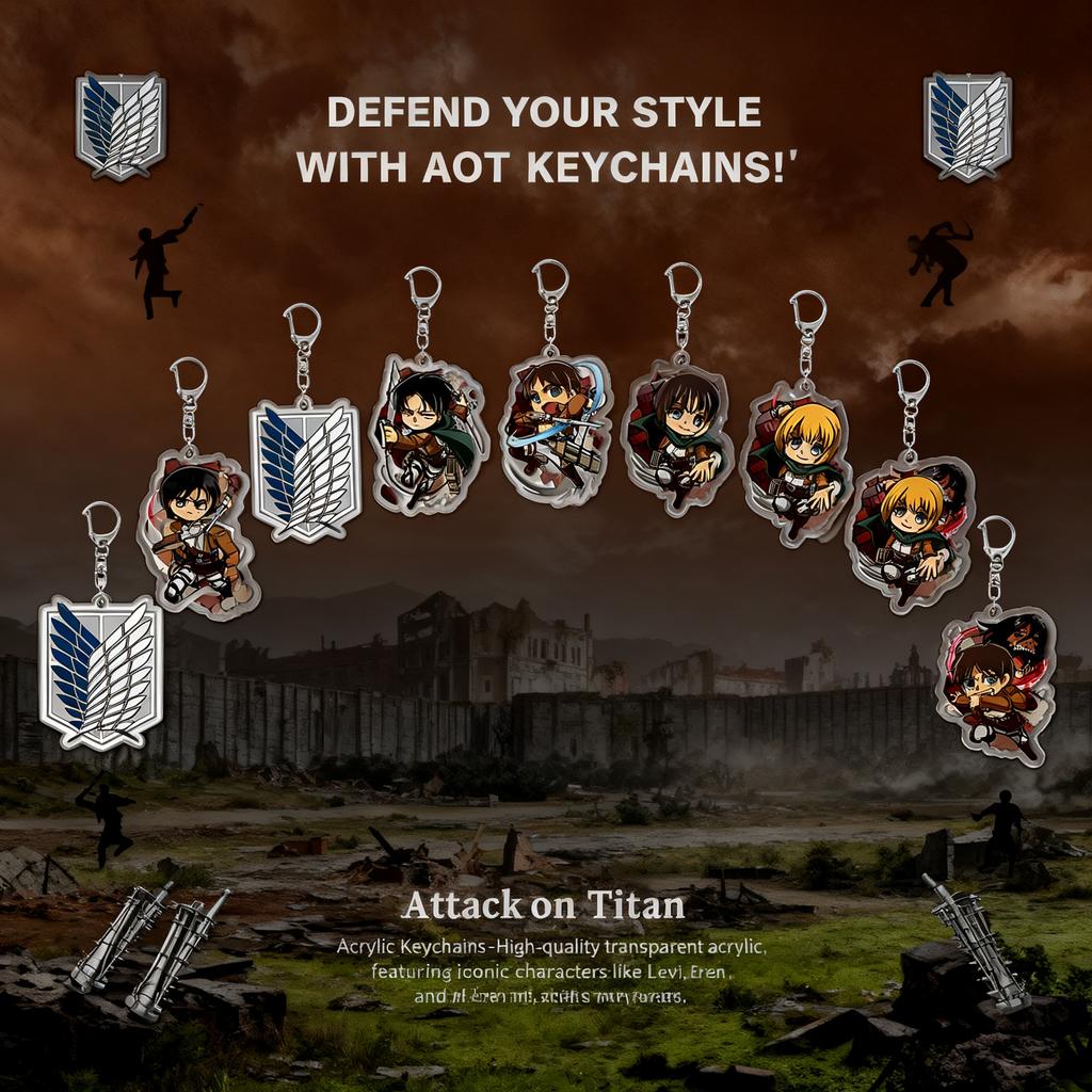 Attack on Titan Freedom Wings Giant Acrylic Keychain Pendant Anime Merchandise Ready to Ship great for daily use