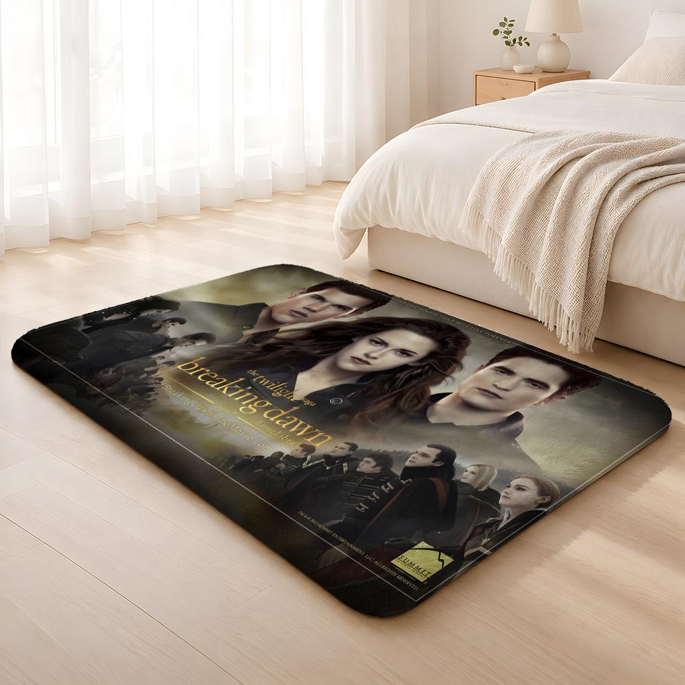 The Twilight Sagaq Floor Mat Machine Washable Soft Flannel Area Rug, Non-Slip Absorbent Floor Mat for Living Room Bedroom