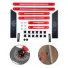 1set Stair Tread Template Tool Adjustable Aluminum Stair Ruler Measuring Tool Sliding Rods Rectangular Gauge For Home Projects