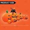 7 Ft Spooky Holiday Inflatable Extended Pumpkin Featuring Witch's Cat Decorations Inflatables Featuring Build-in LEDs Spooky Holiday Decor
