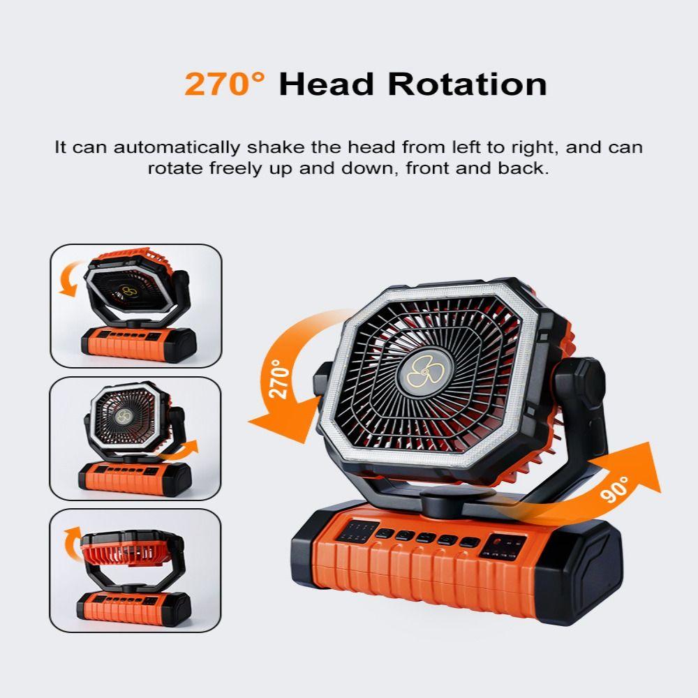 20000mAh Outdoor Tent Fans Multi-functional Travel Fans Multi-Functional Portable Camping Fan  Trip