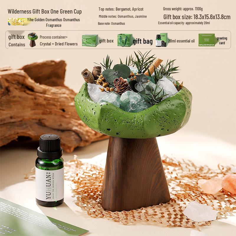 Wilderness Secret Scented Stone Diffuser Gift Set - Indoor Flameless Aroma Ornament for Holidays and Parties
