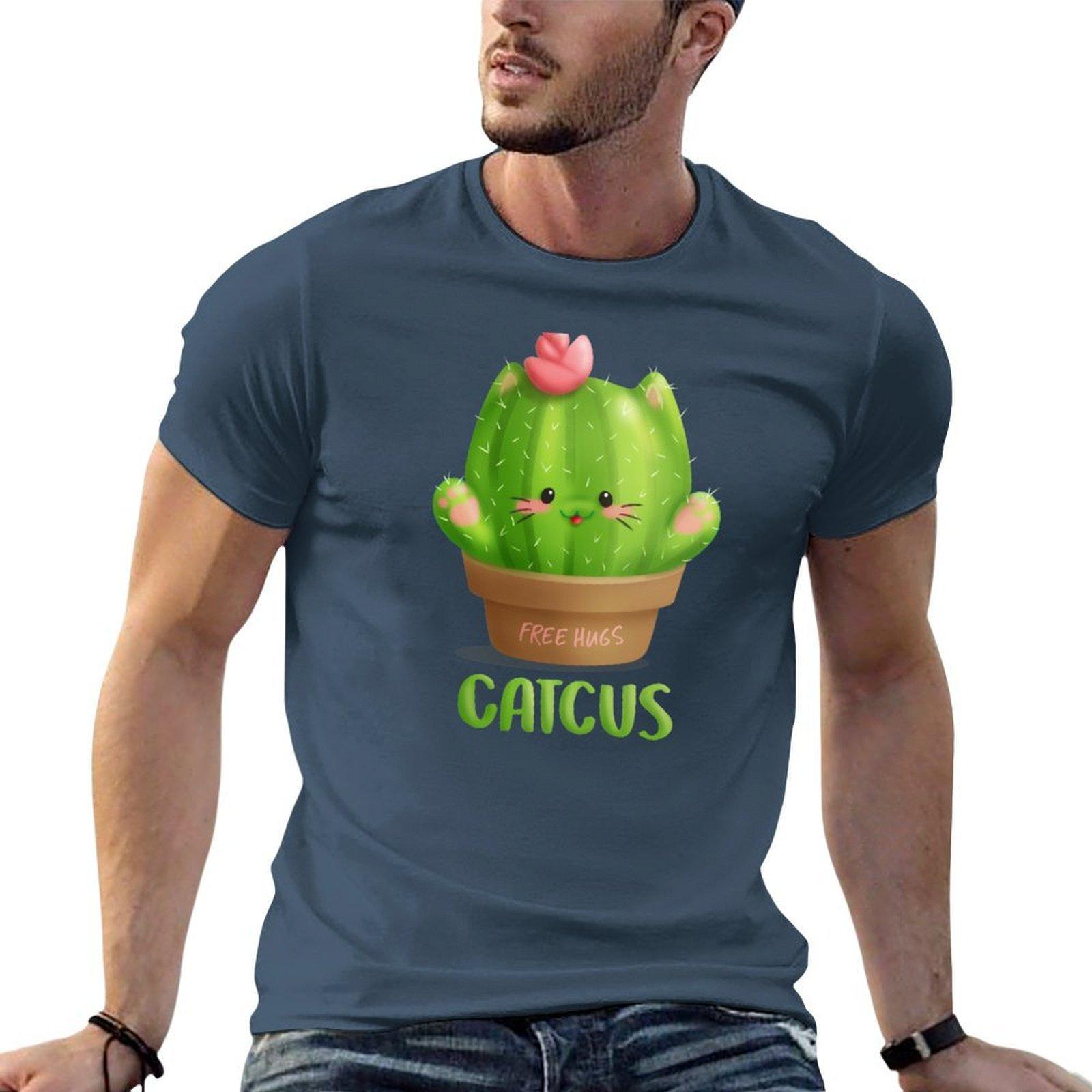 Cat Cactus Catcus Kawaii Kitten Free Hug Succulent Funny Pun Tshirt Funny T Shirts Dark Humor Tshirt S