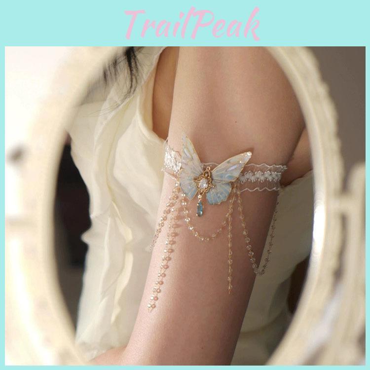 Summer 2024 Lace Butterfly Tassel Arm Chain Sweet Fresh Style Jewelry Womens