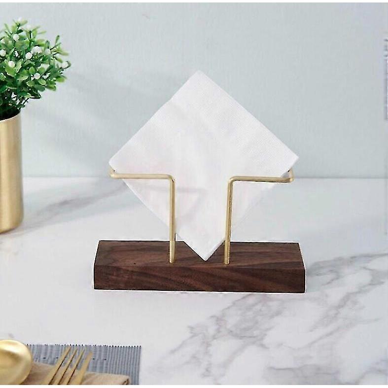 Classic Paper Towel Holder Paper Towel Holder Toothpick Holder Walnut Solid Wood Napkin Holder Creative Simple Towel Rack Hotel B&b Cafe - DD