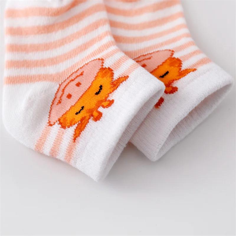 7Pairs/set Newborn Baby Boys Girls Socks Summer Mesh Thin Cotton Cartoon Print Infant Toddler Sock For Boy Girl Casual 0-24Month