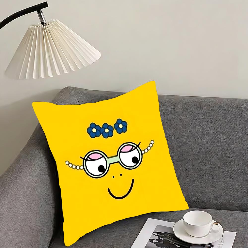 Cute cartoon B-B-Barbapapas Cushion Cover Reversible Plush Pillow Cover – For car, sofa, bedroom, perfect as a gift.