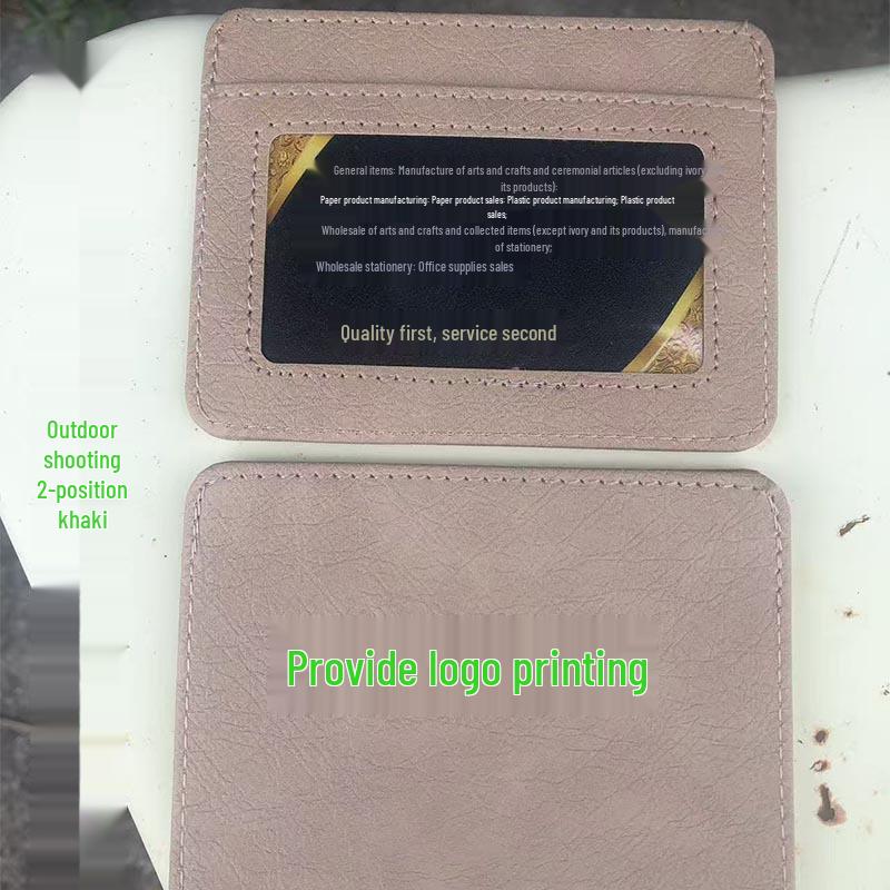 Japan & Korea Premium Top Layer Leather Card Holder with Free Design - Men's Genuine Leather ID & PU Leather Name Sleeve