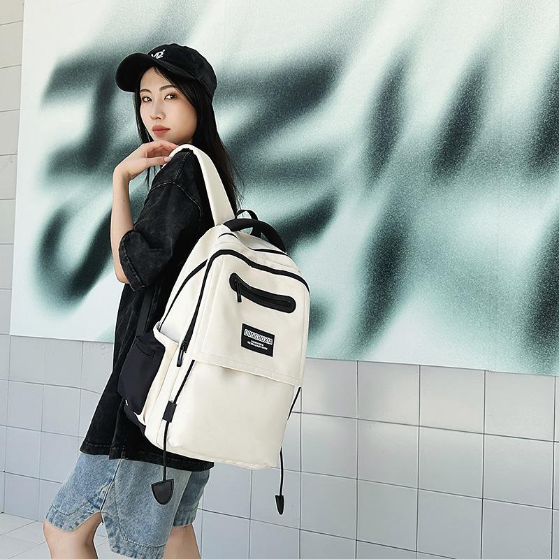 School Bag High Value Back Junior High School Students Casual Simple Lightweight Versatile Large Capacity