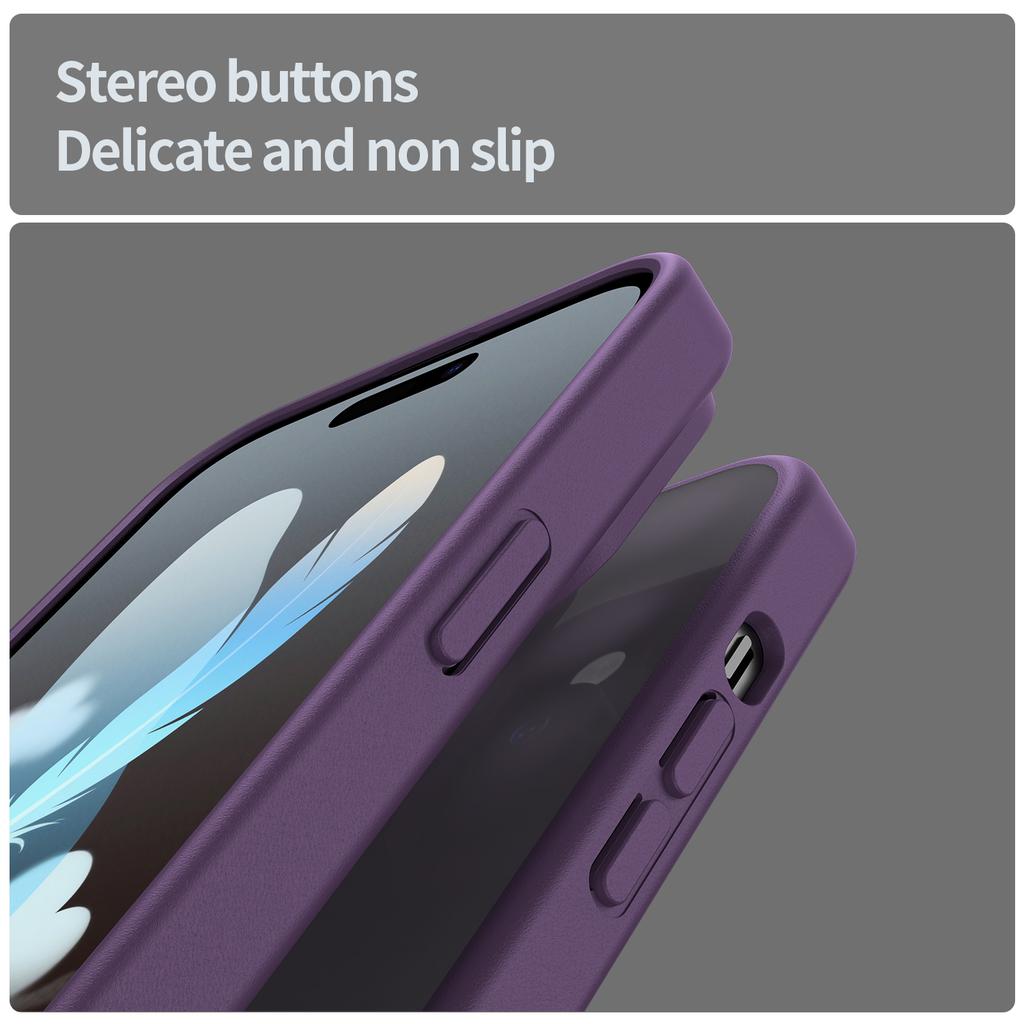 For iPhone 14 Pro Max Case Skin Touch Matte Anti Drop TPU PC Phone Back Cover