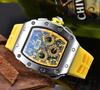 Iridescent Wine Barrel Men's Multifunctional Waterproof Watch