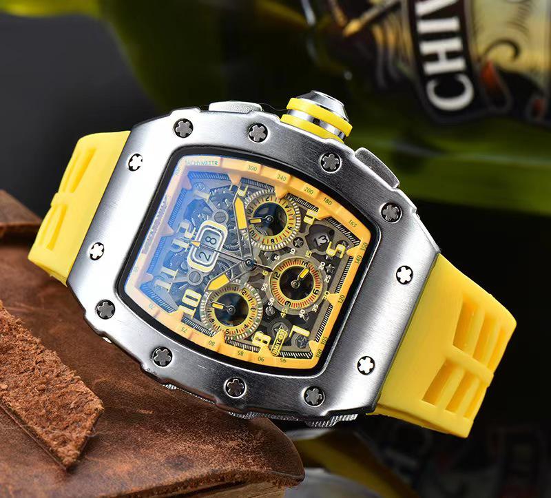 Iridescent Wine Barrel Men's Multifunctional Waterproof Watch