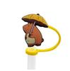 Cute Capybara 10mm Straw Cap Compatible with Stanley Cup Accessories Decoration Dustproof Straw Stopper Silicone Straw Cap