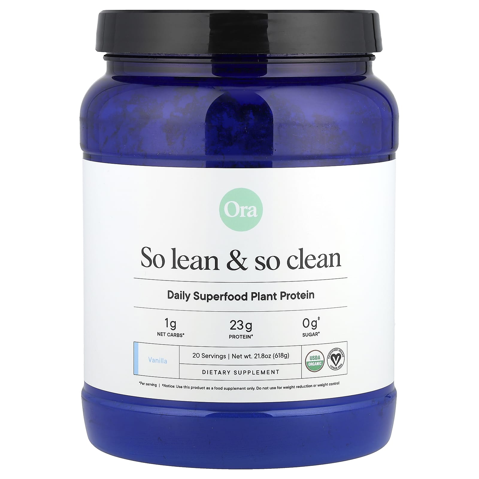 

So Lean & So Clean, Plant-Based Superfood Protein, Vanilla Flavor, 600G (21.2Oz)
