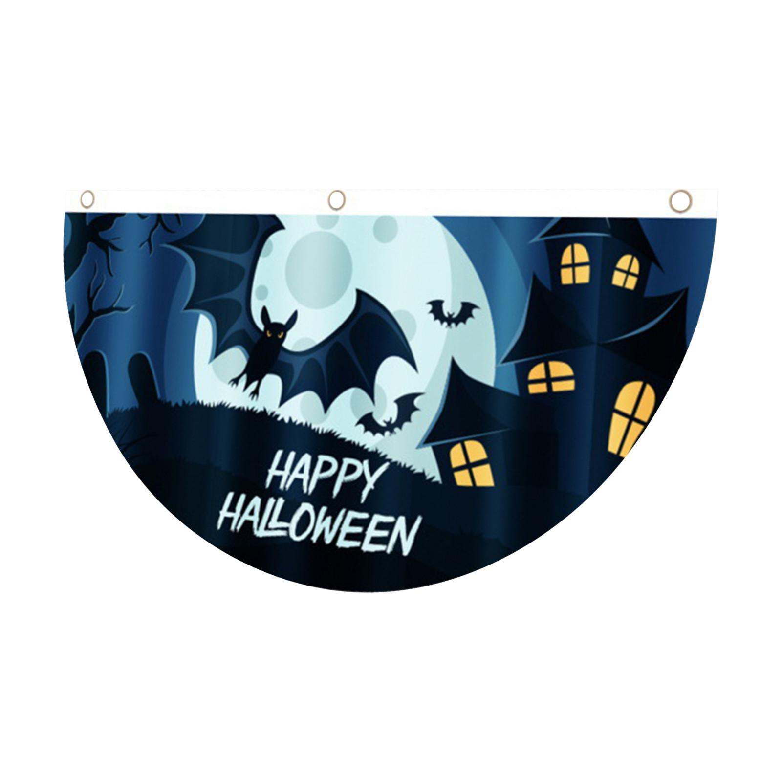 

Halloween Decorations Outdoor Yard Fence Props Fence Pendant Fan Flag Hanging Decoration