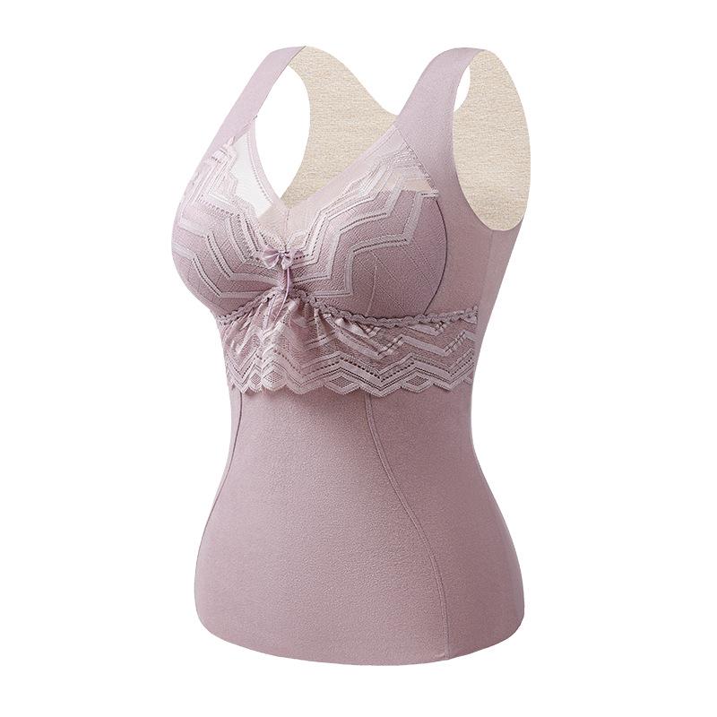 Women's Lace Wool Silk Heated Seamless Slimming Vest