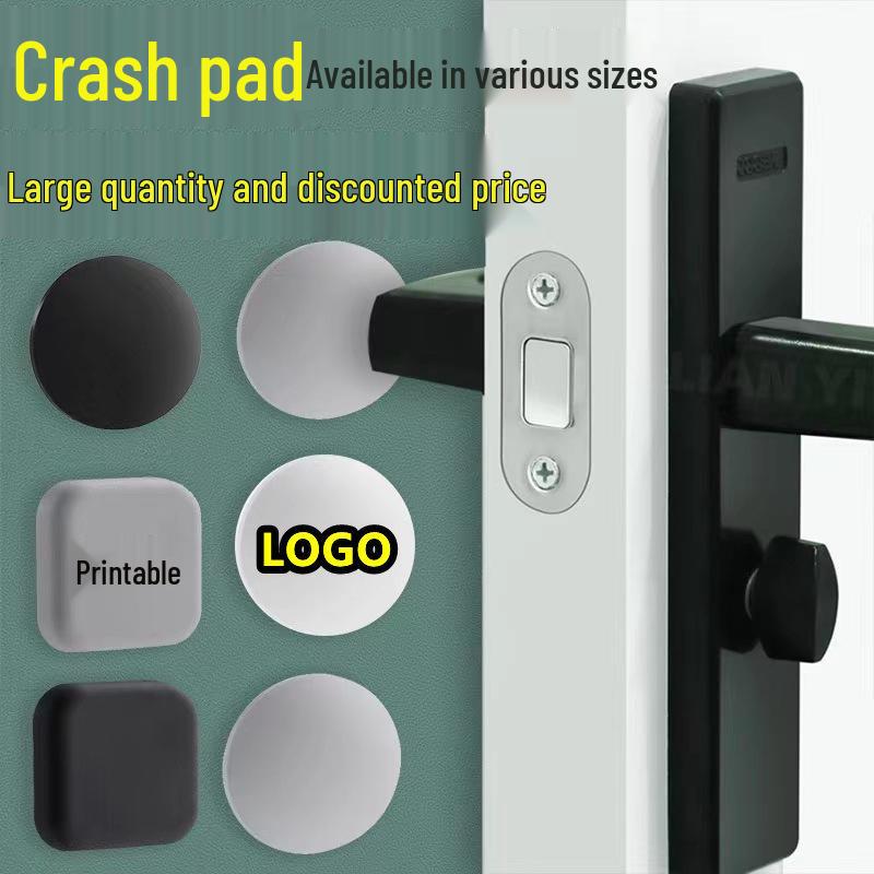 Square Round Anti-Collision Door & Handle Bumper Pad, Mute Sticker for Cabinets & Refrigerators