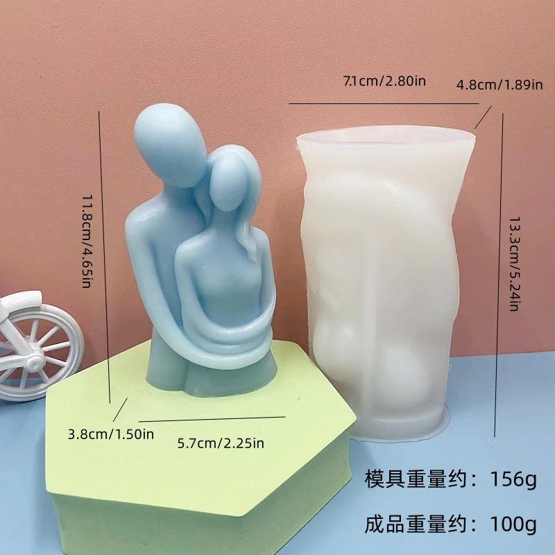 

Couple Portrait Wedding Lovers Candle Silicone Mold for Aromatherapy Art Plaster Casting Home Decorative Candle Making Supplies