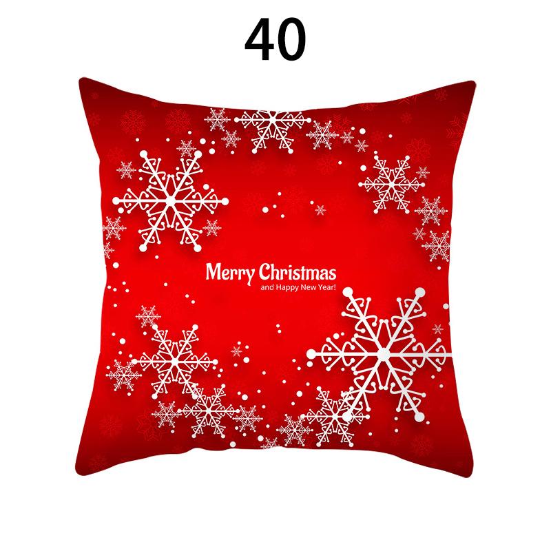 40 цветов Рождественская квадратная наволочка со снежинками Красный новогодний диван Home Living Beauty 40 598₽