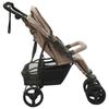 Twin Stroller Taupe Steel