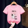 Kids Girls Just a Girl Who Loves Cats Graphic TShirt Soft Cotton Crew Neck Tee Casual Summer Wear for School  Playdf0020