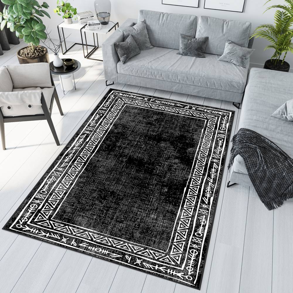 

Eliana Home Washable Printed Carpet LNA1002 50x80 чёрный