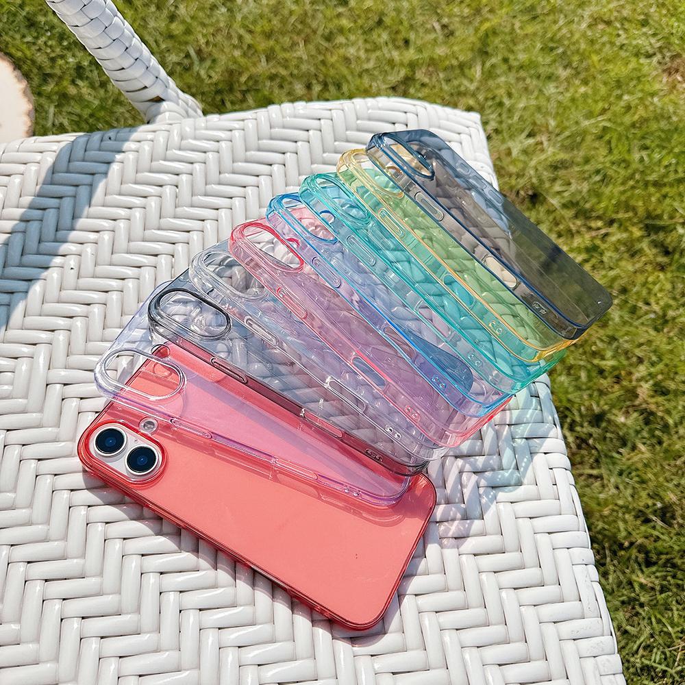 Colorful Candy Color Transparent Soft Case For iPhone Air 17 16 15 14 13 12 11 Pro Max Plus Mini Silicone Ultra Thin Clear Shell