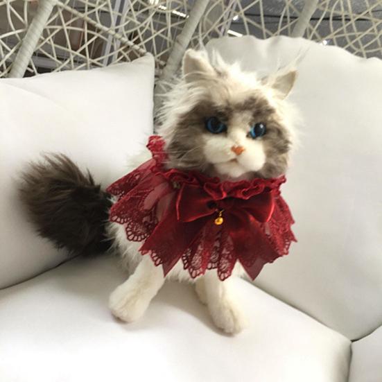 Practical Comfortable Soft Dog Collar Pets Cat Bowknot Neck Scarf for New Year