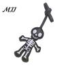 Faux Leather Skeleton Decoration Halloween Decoration, Black White Versatile Hanging Pendant Ornament, Double-sided Gothic Decor