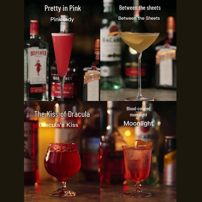 High-Stemmed Cocktail & Martini Glass Set - Creative Internet Celebrity Design