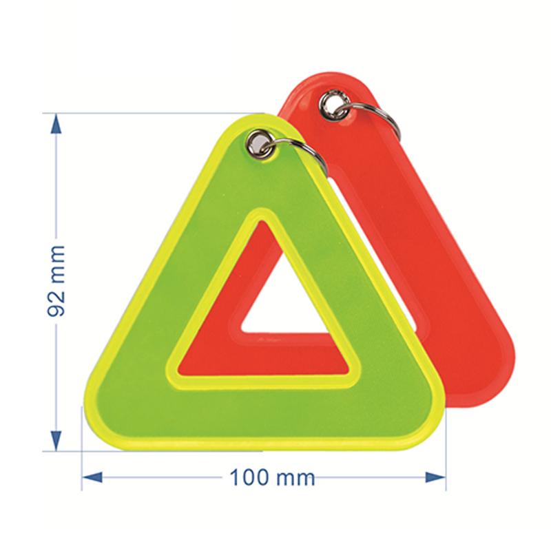 Reflective Pendant For School Bags Triangle Safety Reflector Student Safety Hanging Tag For Night Walking And Cycling