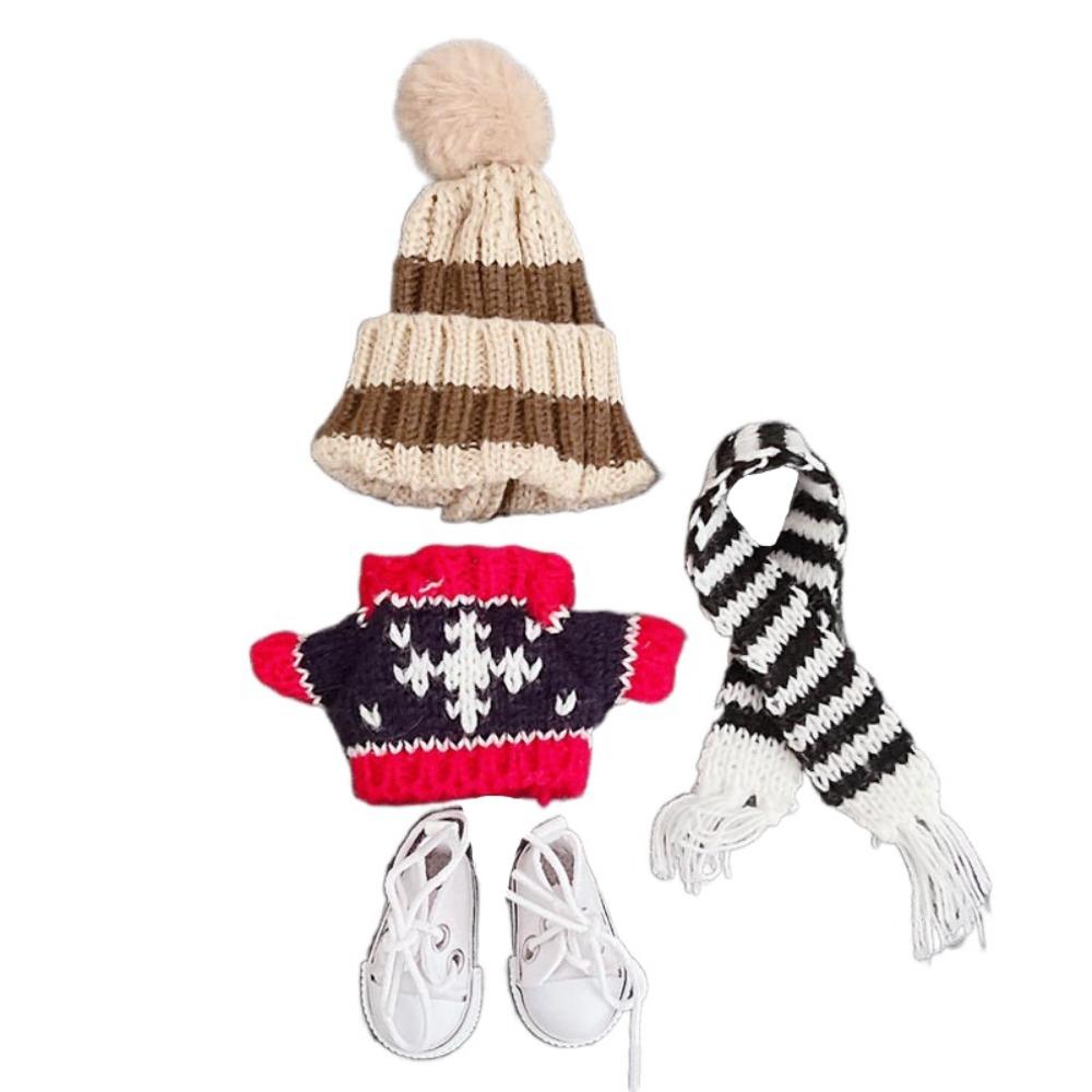 

Свитеры 17см Подвеска Лабубу Одежда Вязаная шапка Набор одежды для куклы Лабубу Детские игрушки для девочек style 3