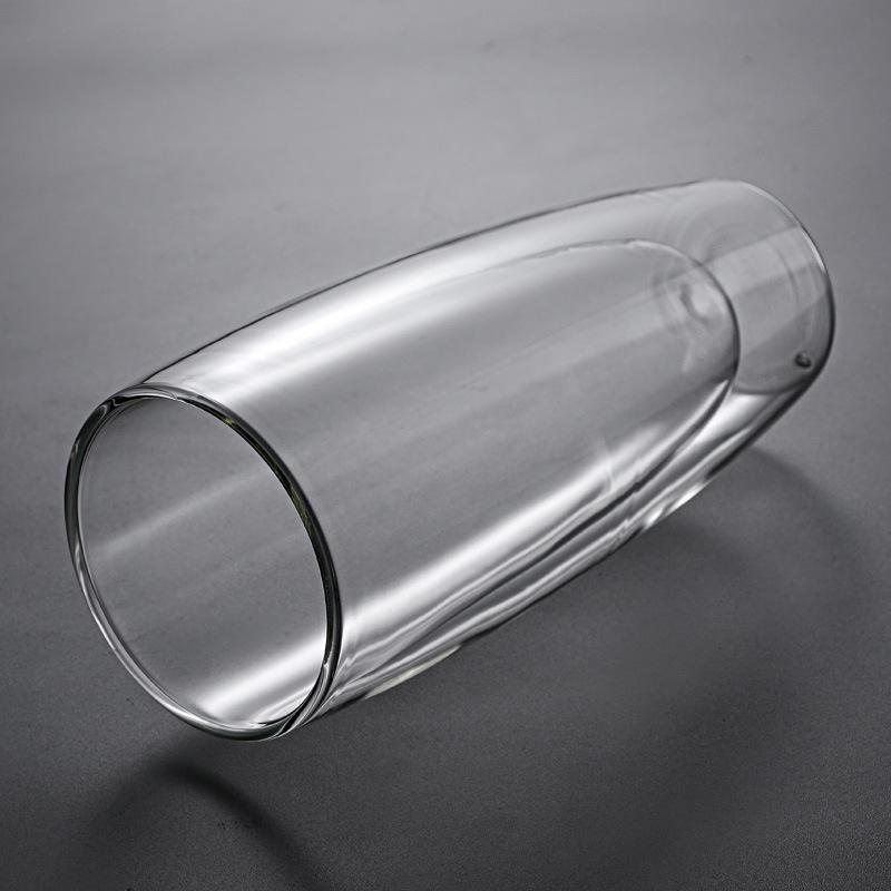 Double Wall Glass Coffee Milk Cup, Cold Drink Juice Beer Water Bottle, Household Bar Creative Drinkware, 600ml Large Capacity