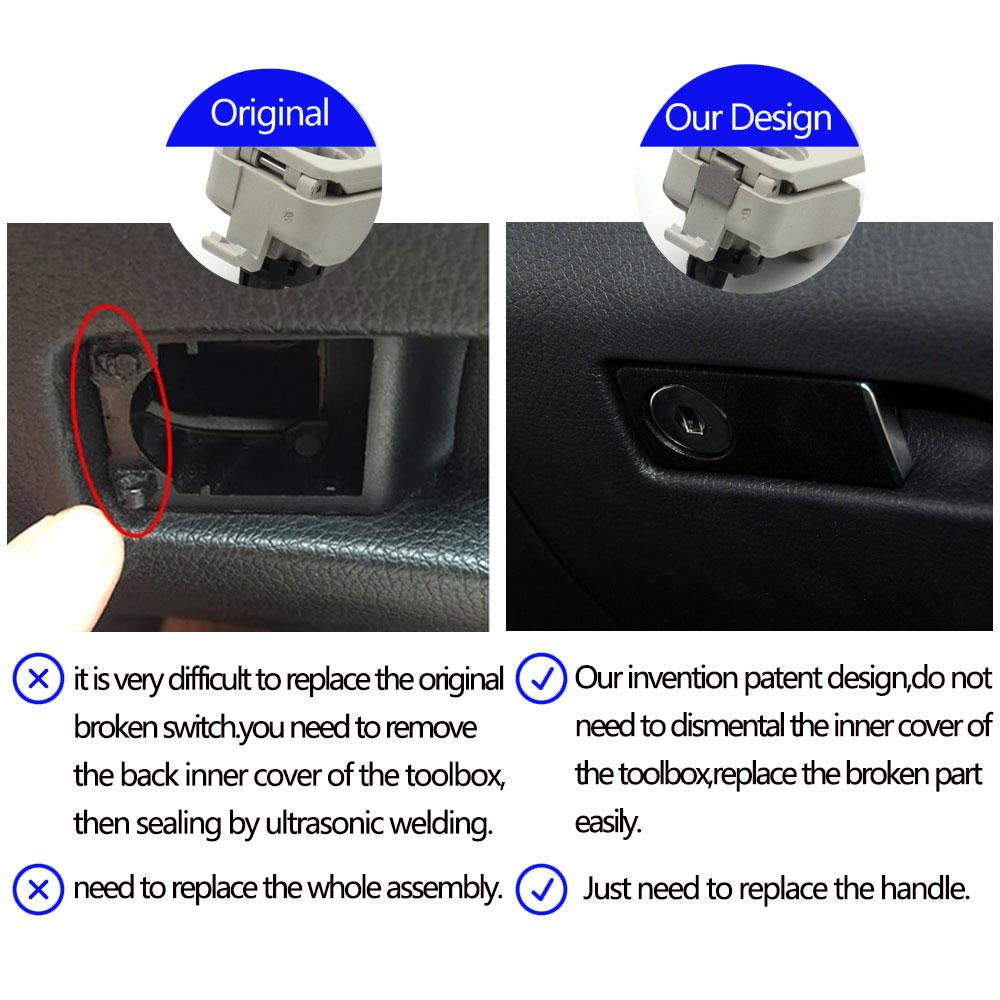 W205 W253 Car Black Glove Box Handle Switch Toolbox Lid Lock Replacement For BENZ C GLC Class C200 C250 C300 C400 GLC260