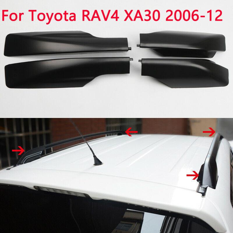 Black For Toyota RAV4 XA30 2006- 2012 Roof Rack Cover Rail End Shell Replacement