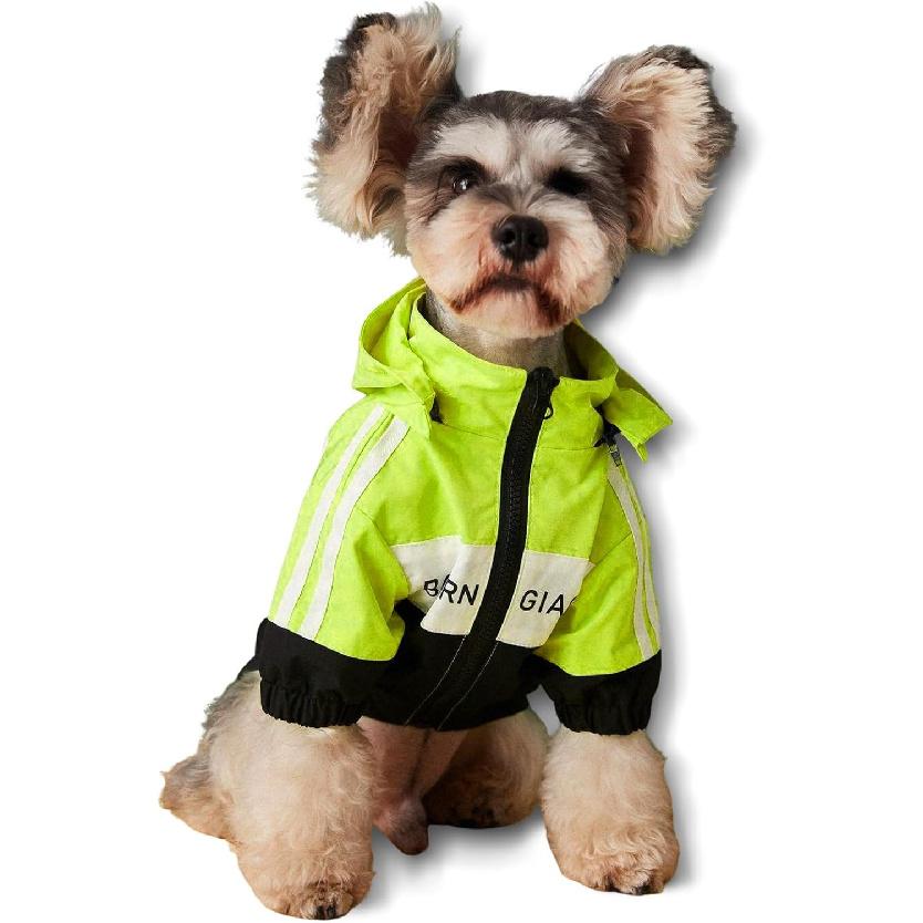 Small Rain Jacket Dog Clothes Coat with Hood Suitable 5 to 7lbs - Small Dog Sweatshirt Waterproof Windbreak Puppy Raincoat