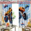 2D-Flachdruck, 2-teilige Vorhänge (Ohne Stange) Fliegende Monster-Trucks Druck Schicke Vorhänge Vielseitige Polyester-Vorhänge Valentinstag