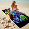 1Pc Mega Man Adventure Beach Towel Quick Dry Multiuse For Beach Pool Gym Yoga Home Travel Christmas Halloween Xmas Gift N1482